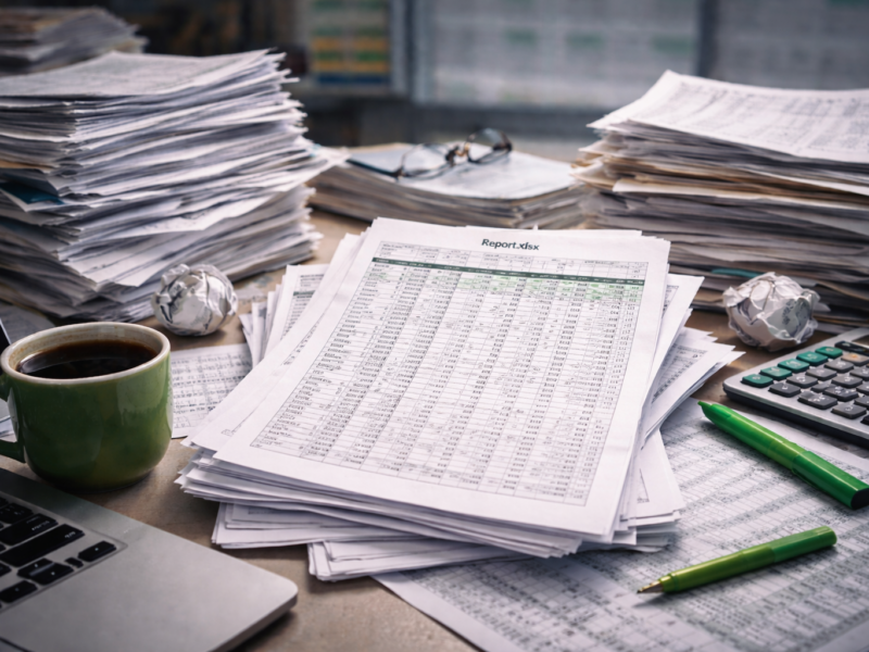 FOGLI EXCEL OVUNQUE? Impatto sui tempi, sui costi e sulle decisioni.